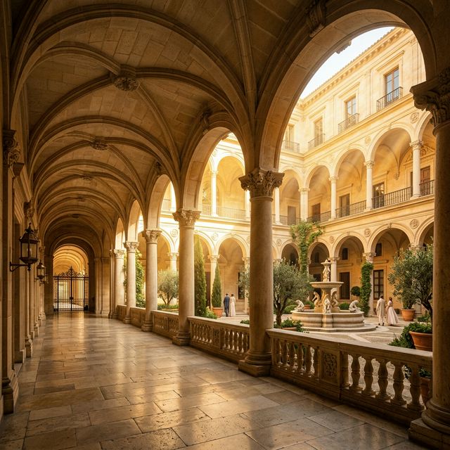Luxurious Stone Courtyard